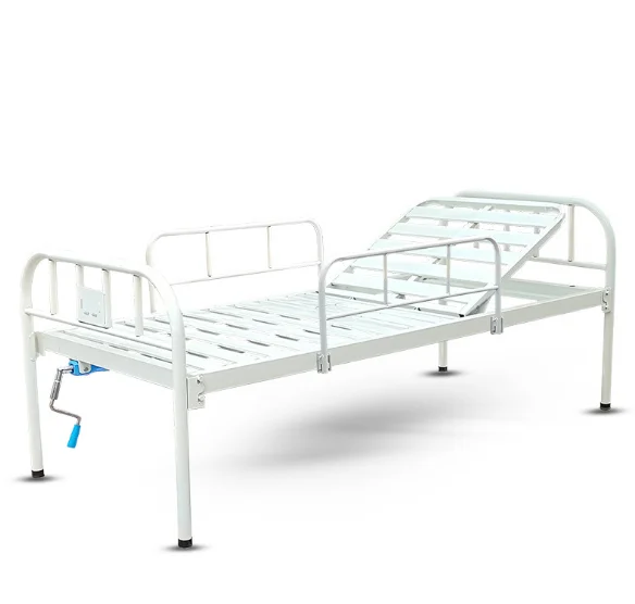 
Factory price low prices practical single function manual medical single crank hospital beds 