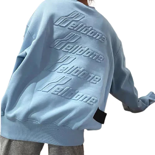 2021 High End Embossed Logo Sweatshirt Custom 3d Printing Embossed Hoodies