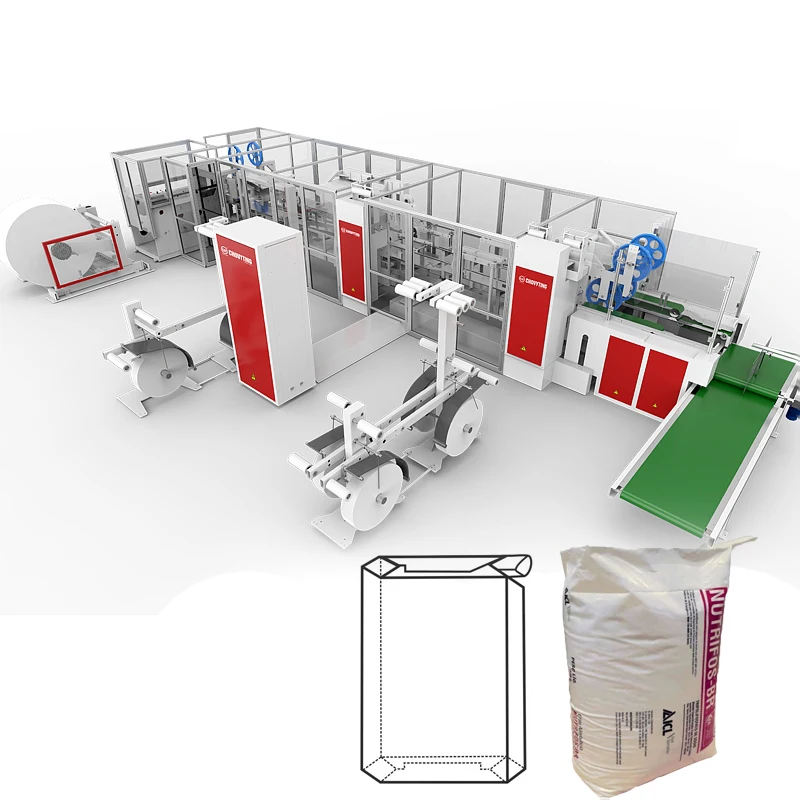 Plastic PP Cement Block Bottom Valve Bbv Bag Making Machine