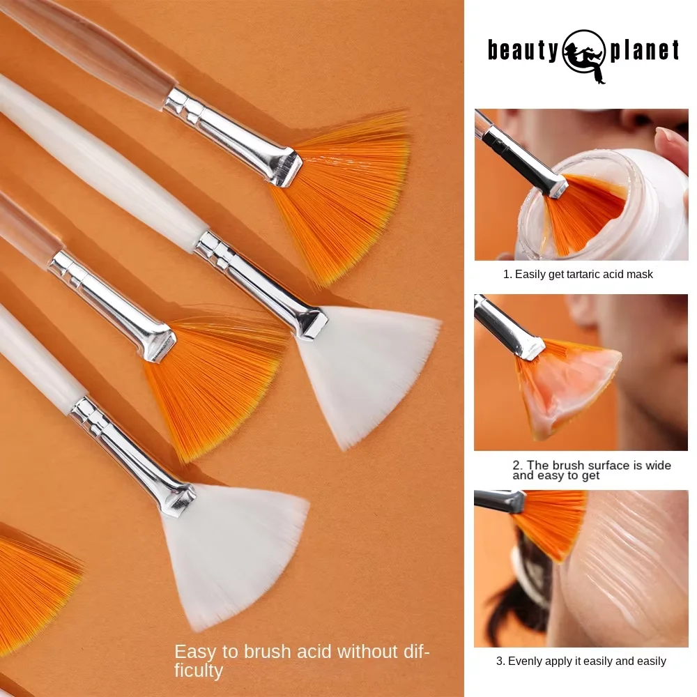 Beauty Planet Fan Brush Face Masking Applicator Custom Mask Clay Face Skincare Brushes For Facial Fluffy Esthetician Fan Brush