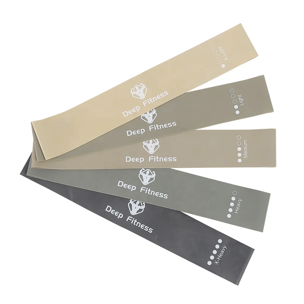  Custom printed 12 inch Latex Exercise bands/ Yoga Workout Resistance loop Bands/ Fitness Elastic booty