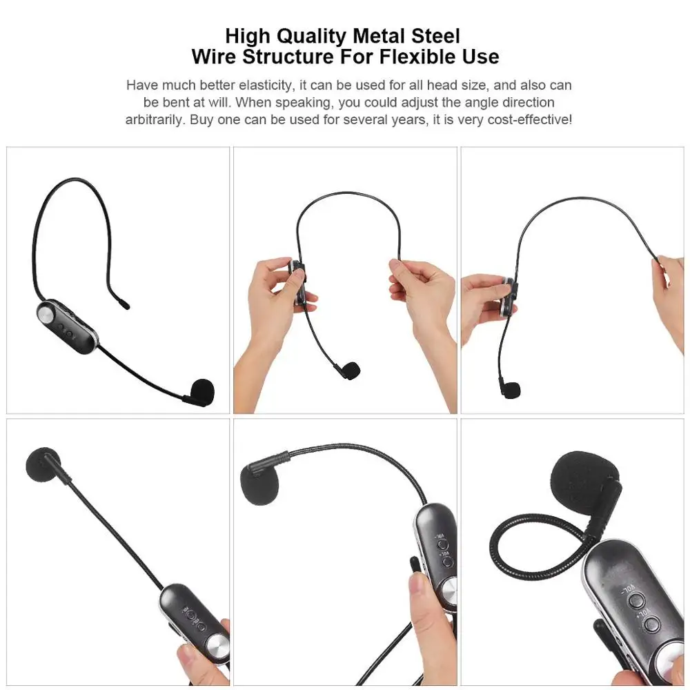 Portable Wireless Headset Microphone And Mini Transmitter
