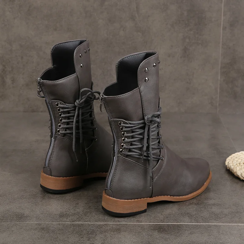 Winter Thick Sole over the knee boots thigh high Breathable Stretch Round Toe Women Flats Thigh High Boots