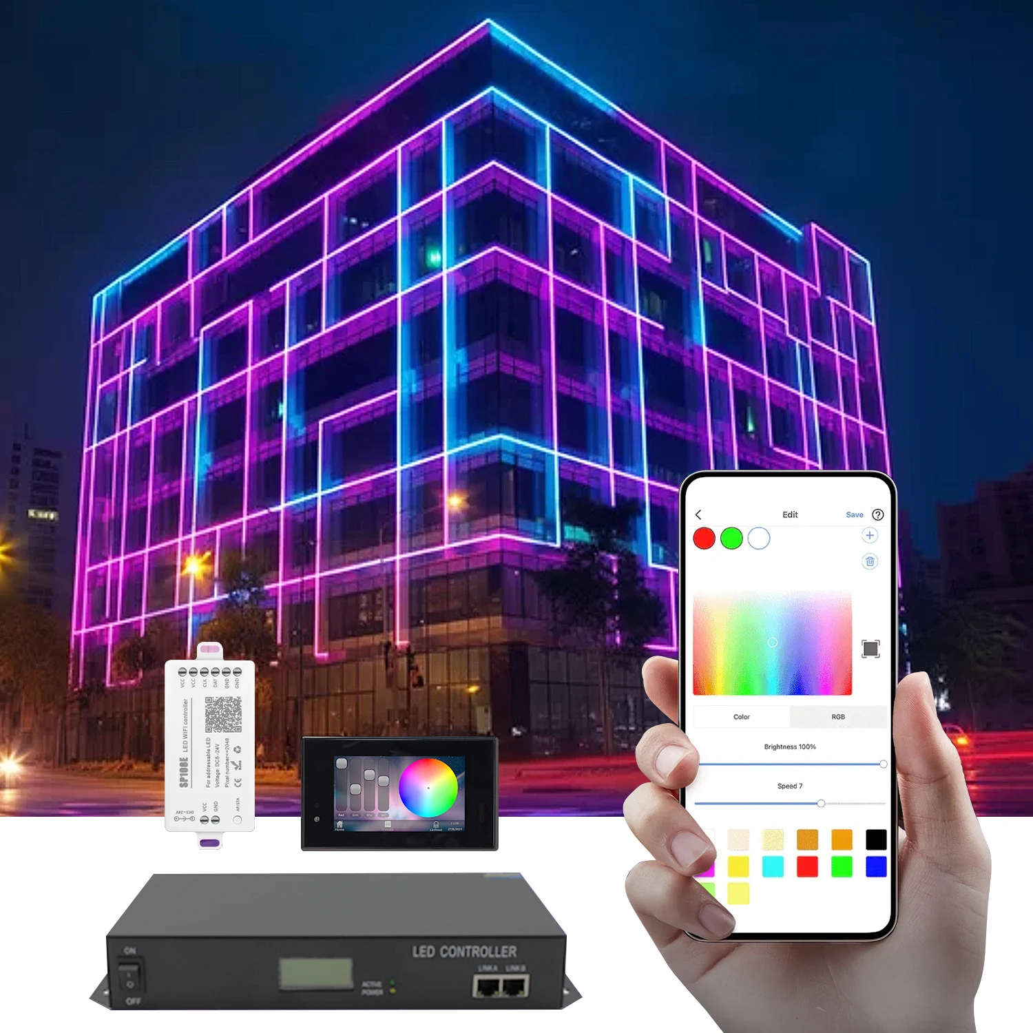 factory price Christmas Holiday Decoration IP66 Waterproof RGBIC LED led point light source for  Outdoor