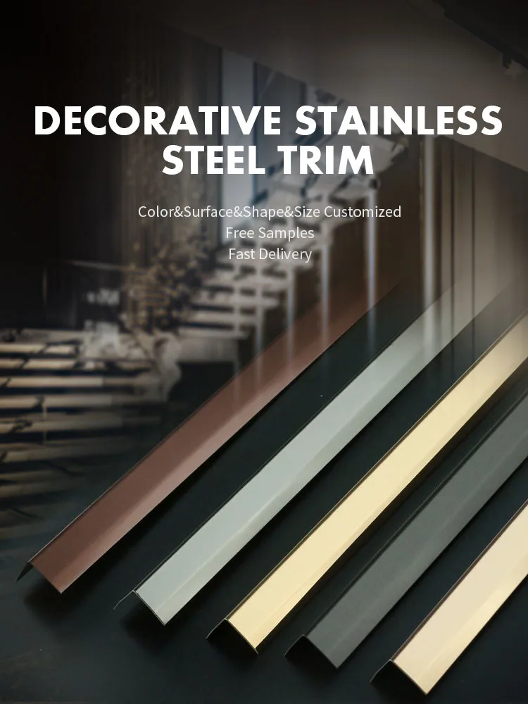 SUCEL Brass Color Stainless Steel Metal Inserts Strips Tile Trim V Groove L Shape Custom Bronze Profile.jpg