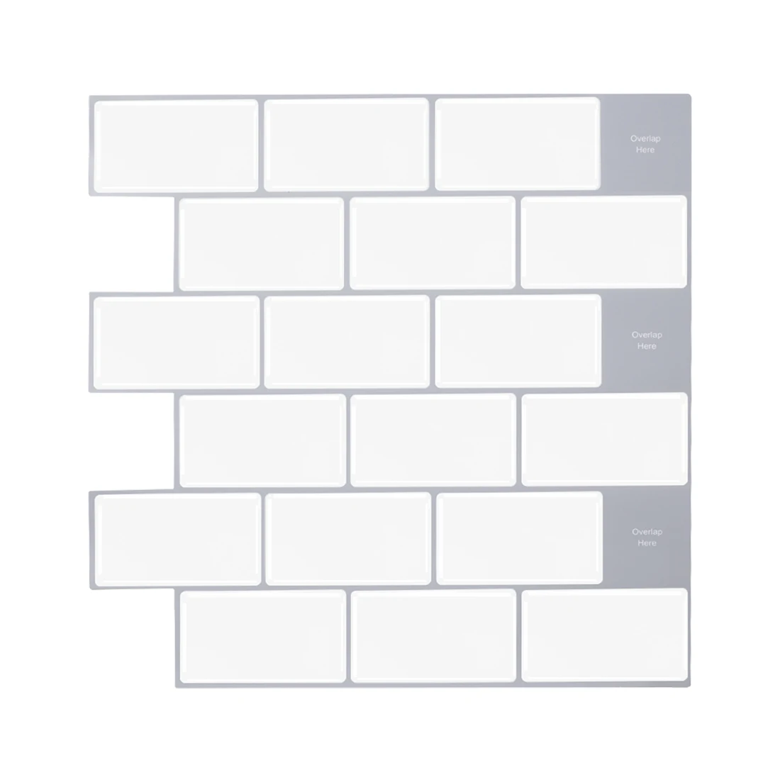 Factory Wholesales Best Seller Self Adhesive Wall Tiles 3D Effect Peel And Stick Tiles Backsplash Home Decor Kitchen Mosaic