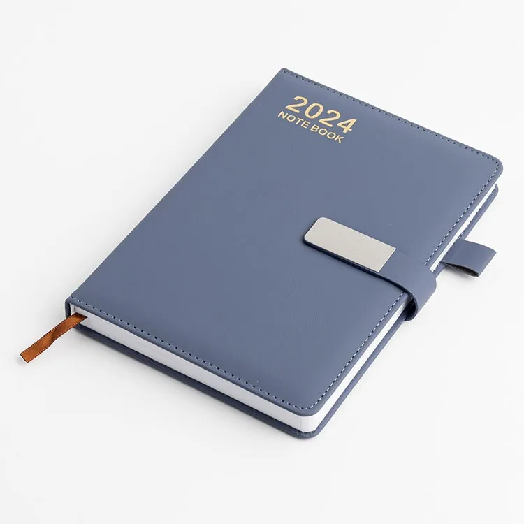 2024 Notebook Magnetic Buckle Business Style Pu Leather Notepad A5 Custom Planner Calendar Notebook