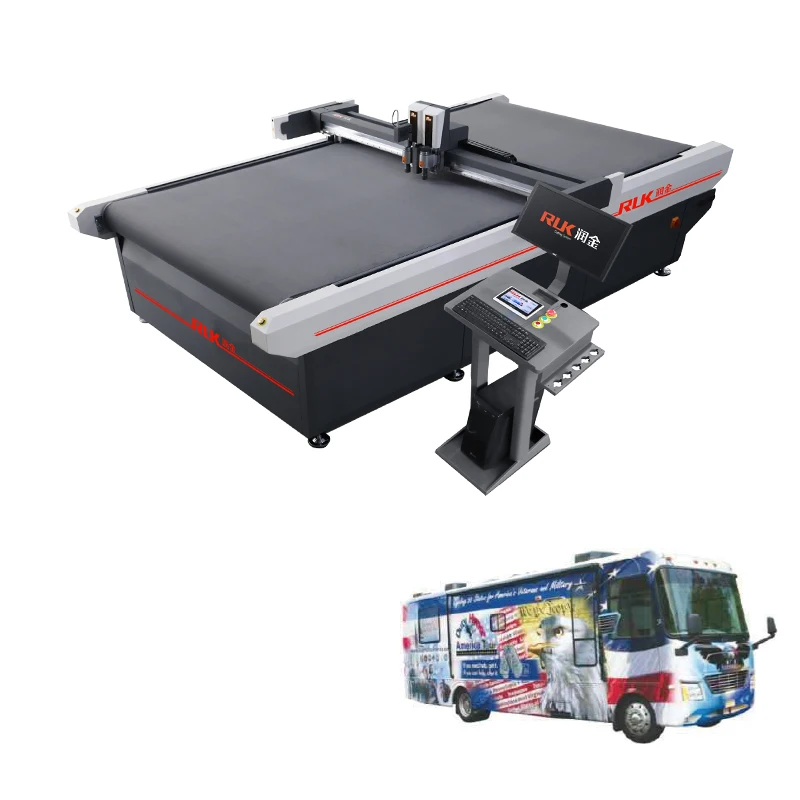 digital oscillating knife paper cutting plotter flatbed corrugated cardboard cutting table