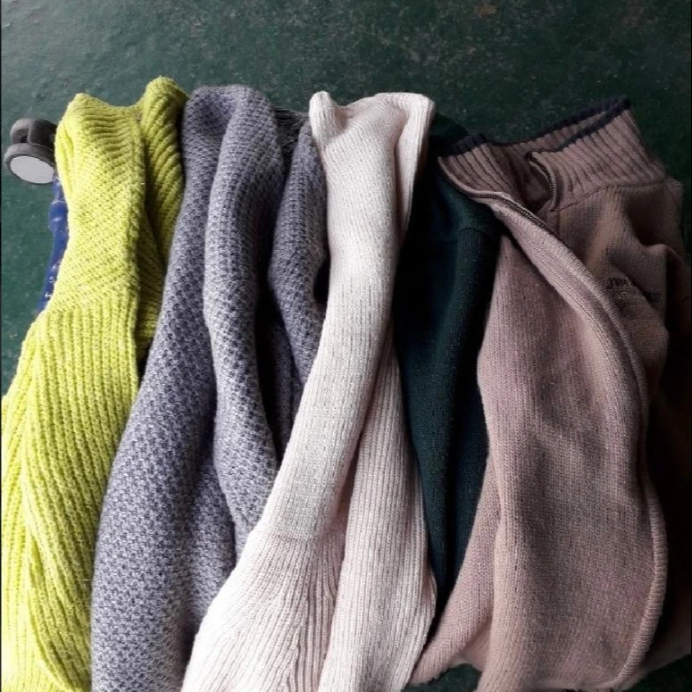 Korean High Quality Branded Selected Second Hand Wool Original Used Men Women Clothes Clothing Sweater in Bales