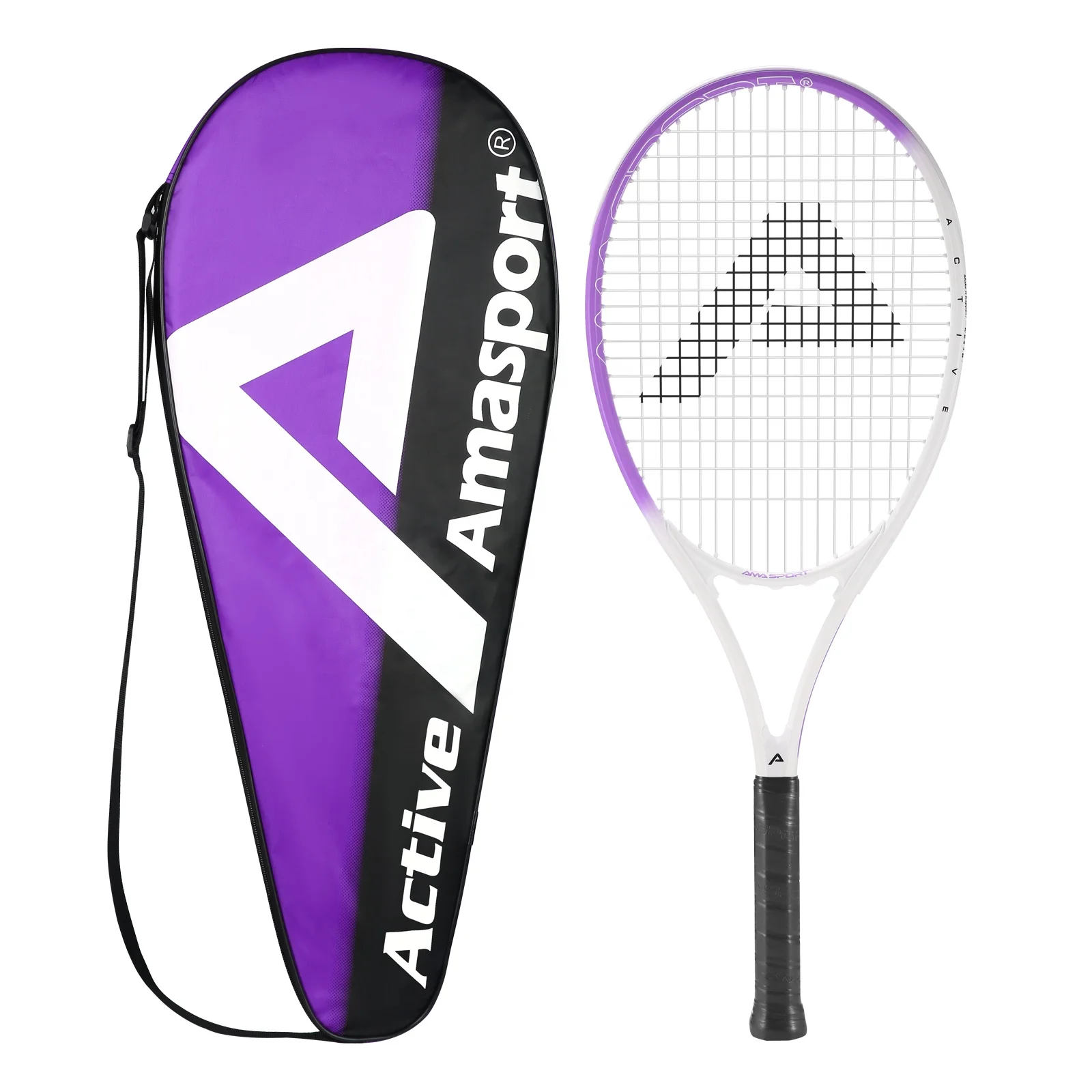 China Factory AMA Sport 27 inch Tennis Racquet for Beginner Aluminum Frame Wide Body Tennis Racket