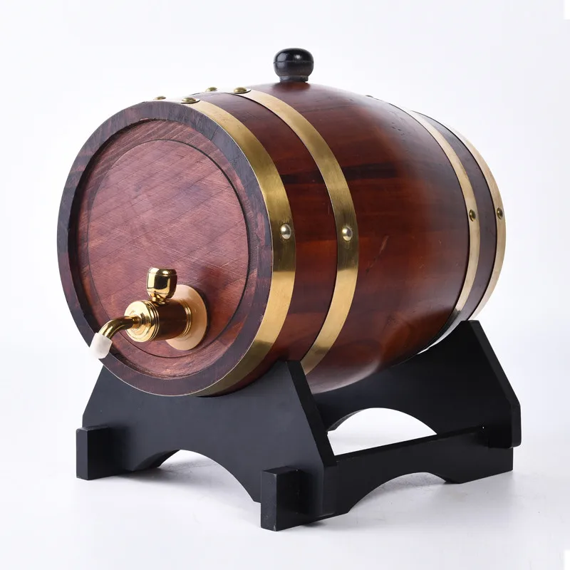 
Hot sale oak pine wood barrel 1.5L3L 5L10L15 self-brewed wine beer wooden barrel 