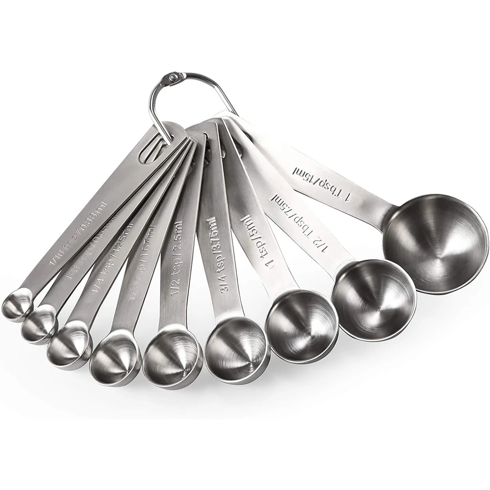 Measuring Spoons: U-Taste 18/8 Stainless Steel Spoons Set of 9 Piece: 1/16 tsp, 1/8 tsp, 1/4 tsp, 1/3 tsp, 1/2 tsp, 3/4 tsp,