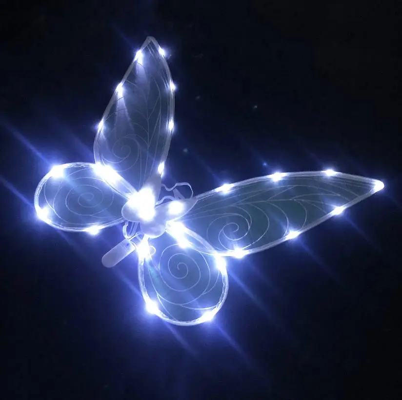 Light up Fairy Wings for Adults LED Butterfly Wing for Girls Women Halloween Birthday Costume Dress Up Decorations