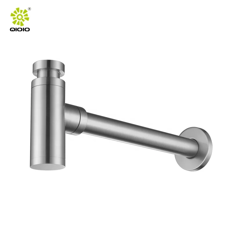 Kaiping factory brushed nickel silver 304 stainless steel sink bottle trap basin siphon