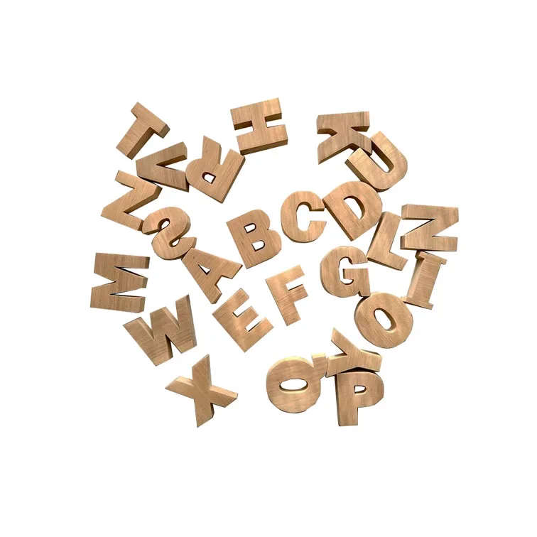 Natural Wooden magnetic alphabet letter magnets set