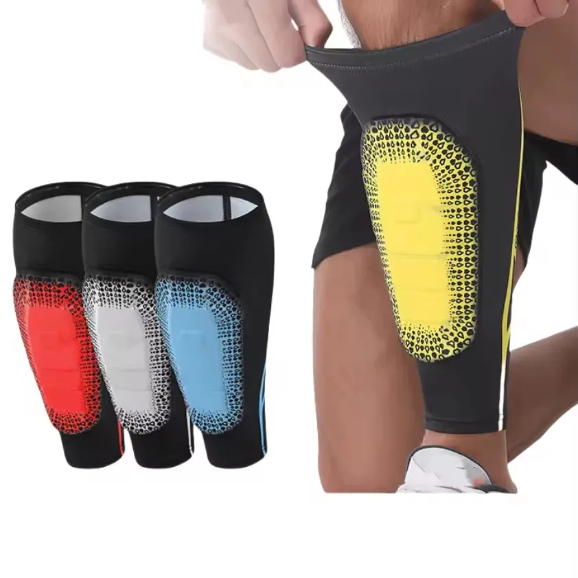 Custom Multi Color Elastic Football Leg Brace Support Pads EVA Shin Guards Compression Calf Sleeves