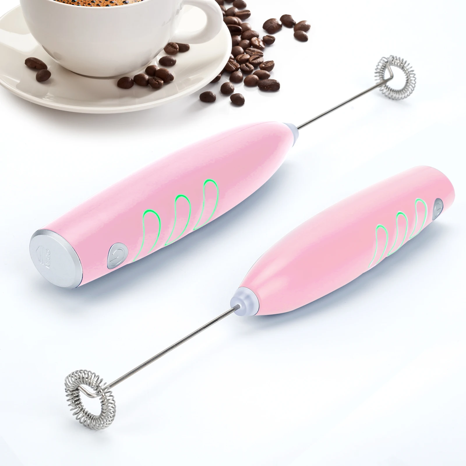 Electric Milk Frother Handheld,Foam Beater Milk Frother ,Battery Operated Mini Smoothie Blender For coffee