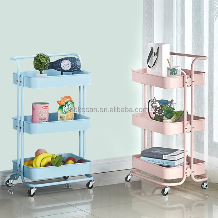 Folding Shelf 5 Tiers Household Steel Storage Shelf Rack No Assembly Kitchen Storage Foldable Rack Shelf On Wheels