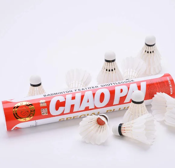 chaopai special plus  high quality BWF approved most durability flight A  feather chaopai  tournament shuttlecocks goose