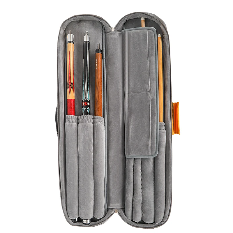 Waterproof wholesale Billiard cue bag 3 shafts 4 butts snooker cue bag adjustable shoulder pool cue carrying soft case