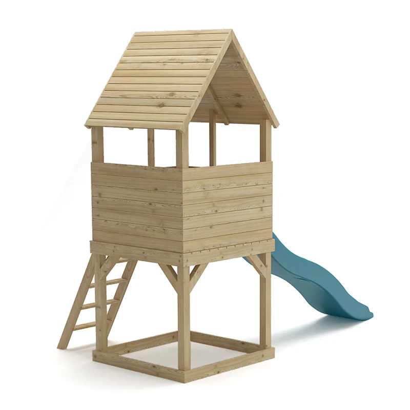 Оптовая продажа, деревянный детский игровой домик с песочным горкой