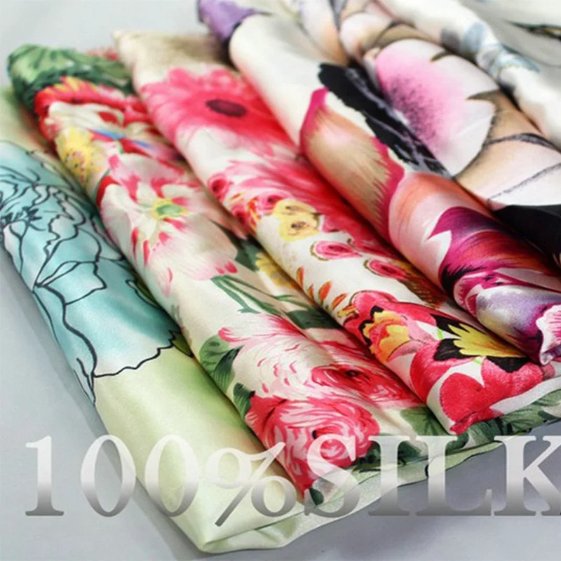 
 Fonesun-SK710 шелковая ткань с принтом клиента 100%  