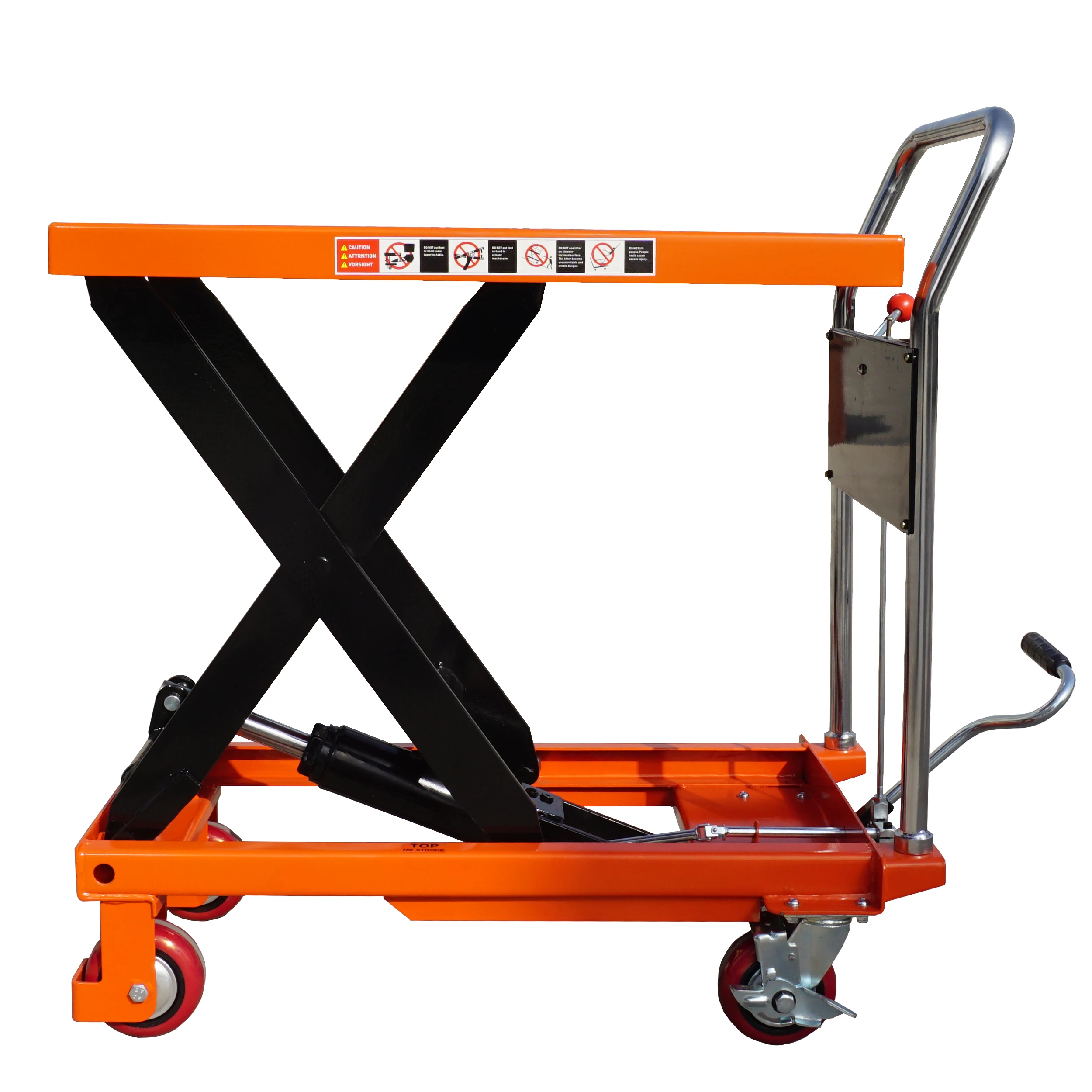 Hand operated Manual Hydraulic Scissor Lift Table Lifter factory direct sale