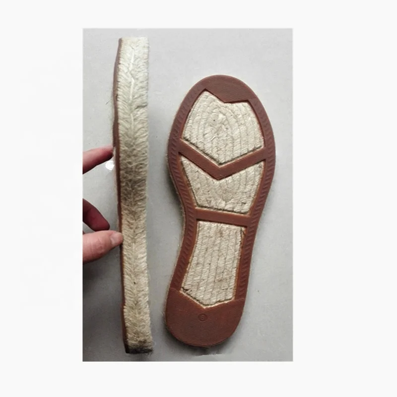 Newest Design Ladies rubber Jute Shoe Sole For Casual Shoes