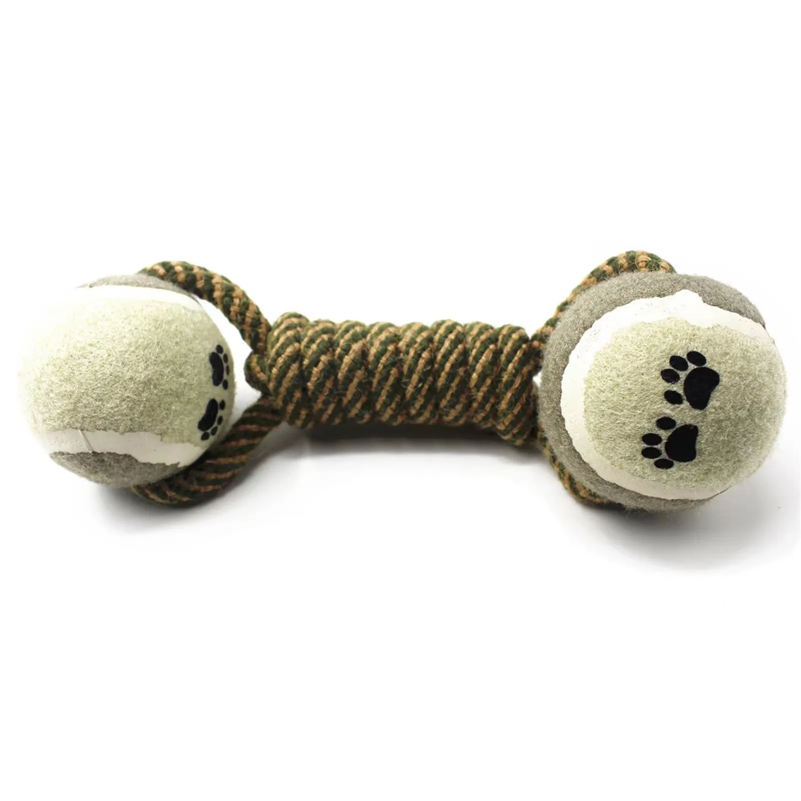 Pet Rope Toy Dumbbell Hemp Rope Ball Dog Toy Chew Tennis Dog Toys