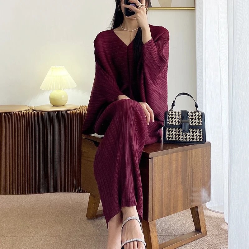 wholesale pleated summer dress 2022 summer maxi dress ladies miyake pleated women muslim dress