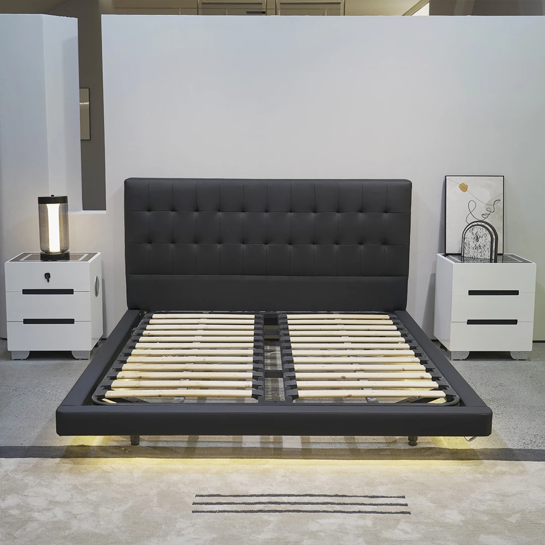 Hotel Bedroom Furniture Wooden King Size Double Bed Headboards For Queen Beds Adjustable Frame Bed Base