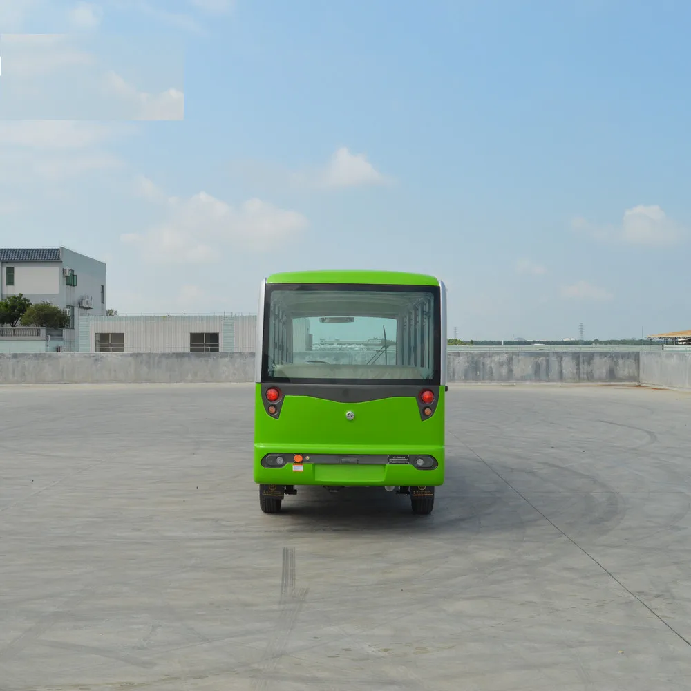 CE Approved 14 Seaters Electric Tour Bus Sightseeing Car With Glass Doors