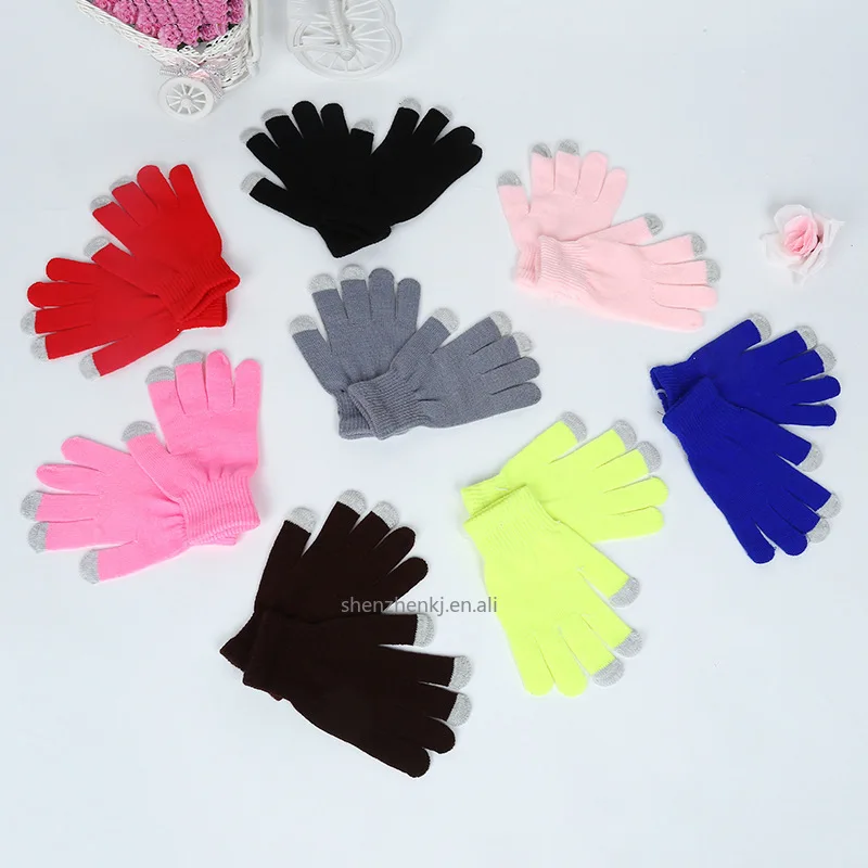 New Magic Touch Screen Gloves Smartphone Texting Stretch Adult One Size Winter Warmer Knit hot