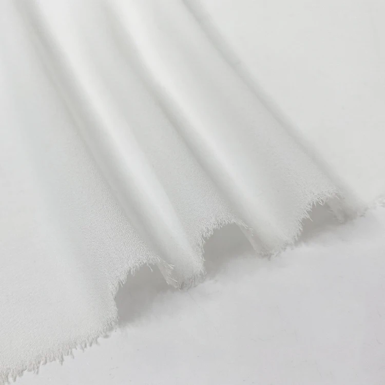 Harvest ready cargo 100% polyester 75D chiffon solid polyester fabric color card polyester fiber women wear dress and shirt