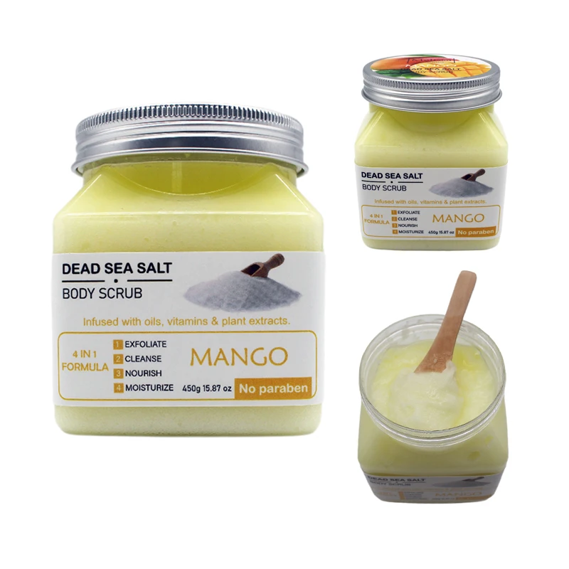 Deep Cleaning Skin Care Coconut Sea Salt Exfoliating Body Scrub Wholesale