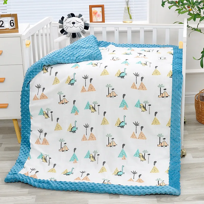 100% cotton Baby winter sleepers gauze cotton quilt with baby blanket muslin organic cotton swaddle for Newborn to Toddler