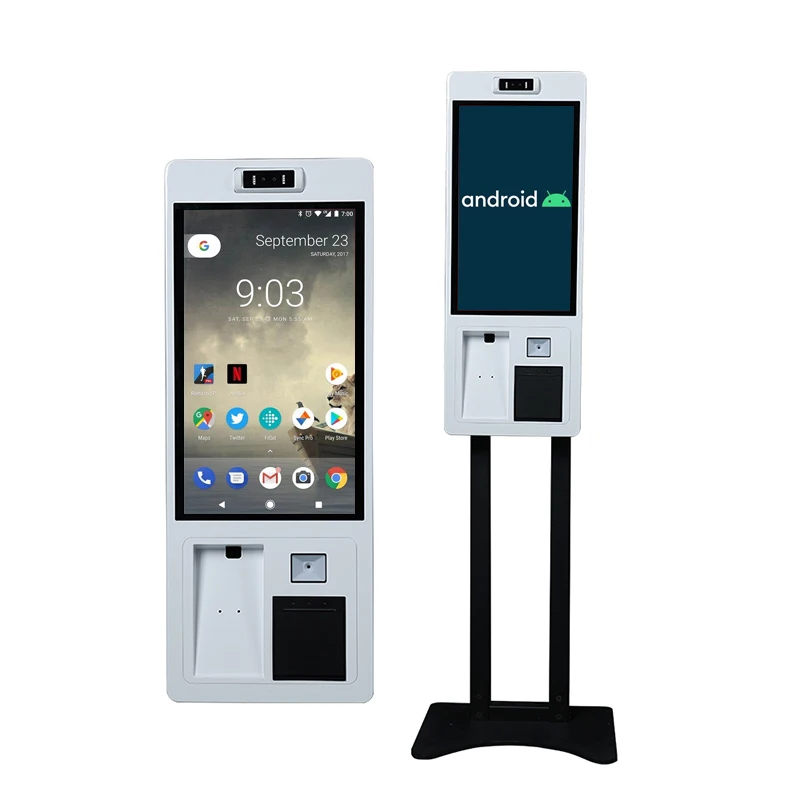21 5 Дюймов емкостный сенсорный экран Настольный киоск самообслуживания android напольная подставка для заказа