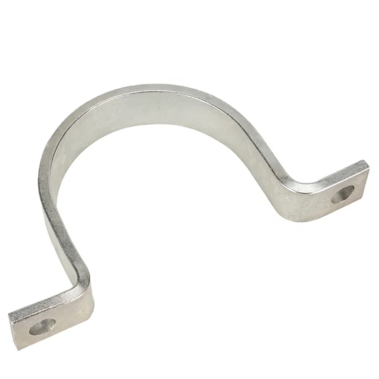 oem metal clamping brackets customized brushed stainless steel pipe / tube clamp bracket