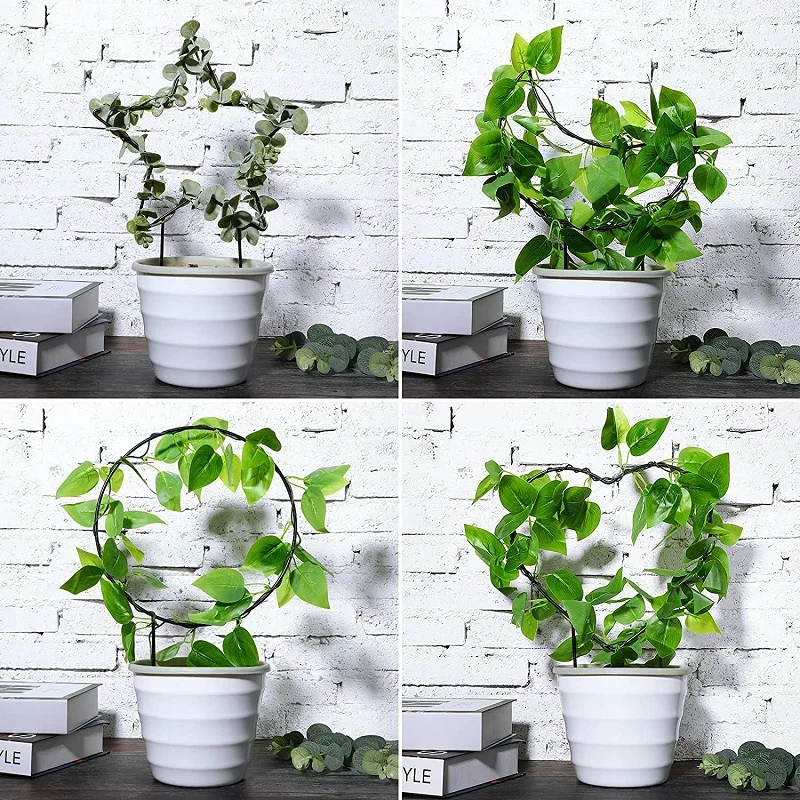 Stylish Decorative Moon Star Shaped Fixed Rod Garden Trellis For Climbing Plants Metal Plant Stand