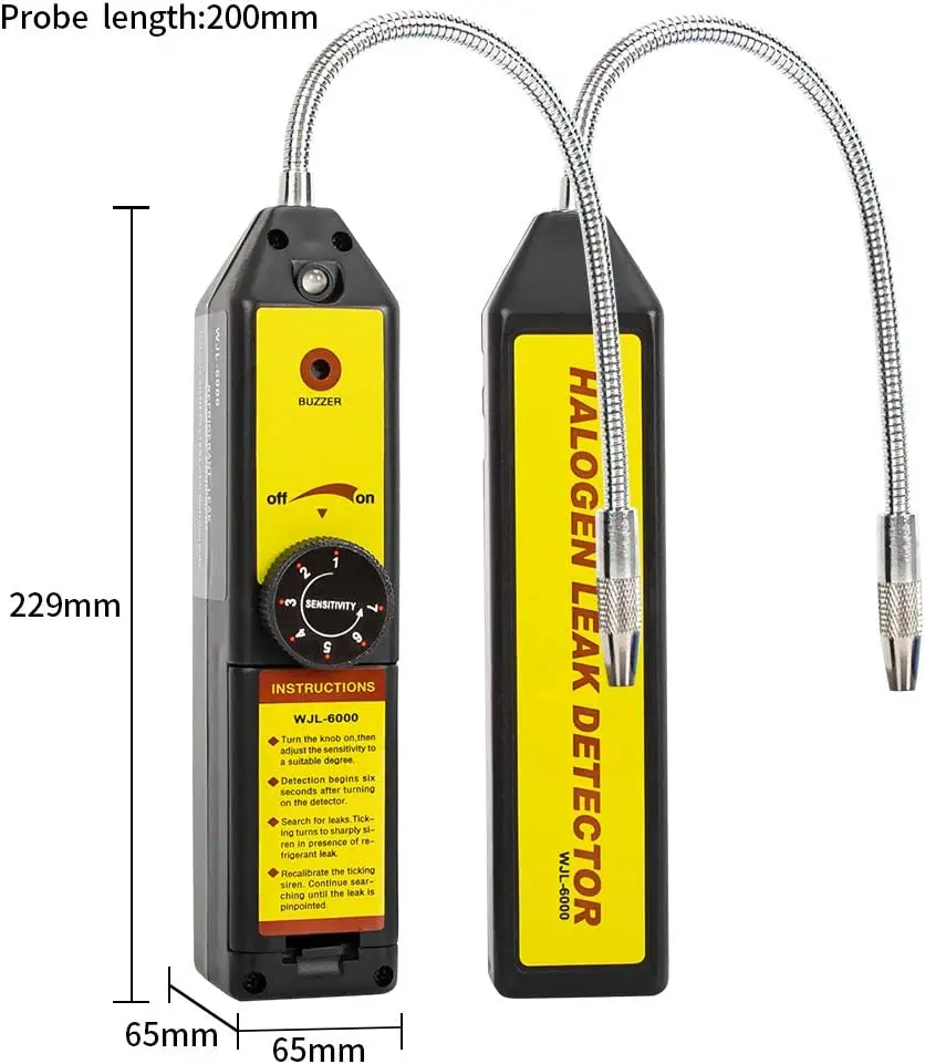 Hot sale WJL 6000 refrigerant air conditioner halogen leak detector automatic leak detector halogen detector alarm