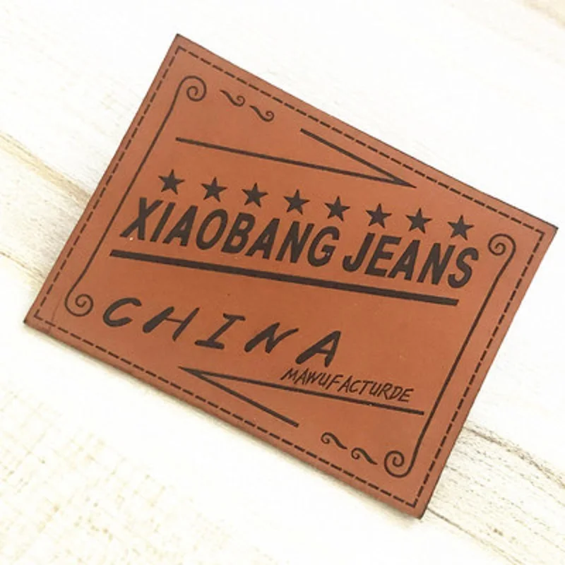 2022 Fashion custom adhesive skillful manufacture plate pu leather label