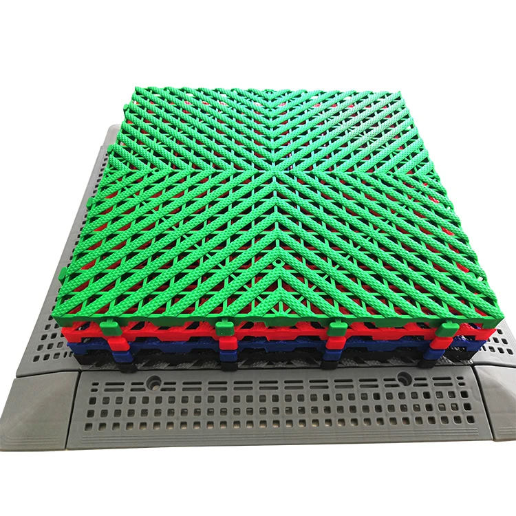 Interlocking Garage Floor Tiles 20mm Thick PP Material Indoor/Outdoor Workshop Protective Car Wash Mat
