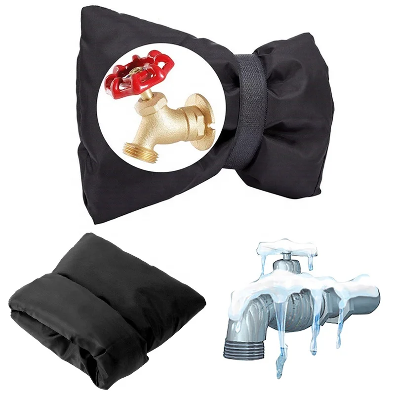 Winter Waterproof Black Reusable Tap Protector Faucet Cover Outdoor Freeze Protection Sock Outside Garden Faucet