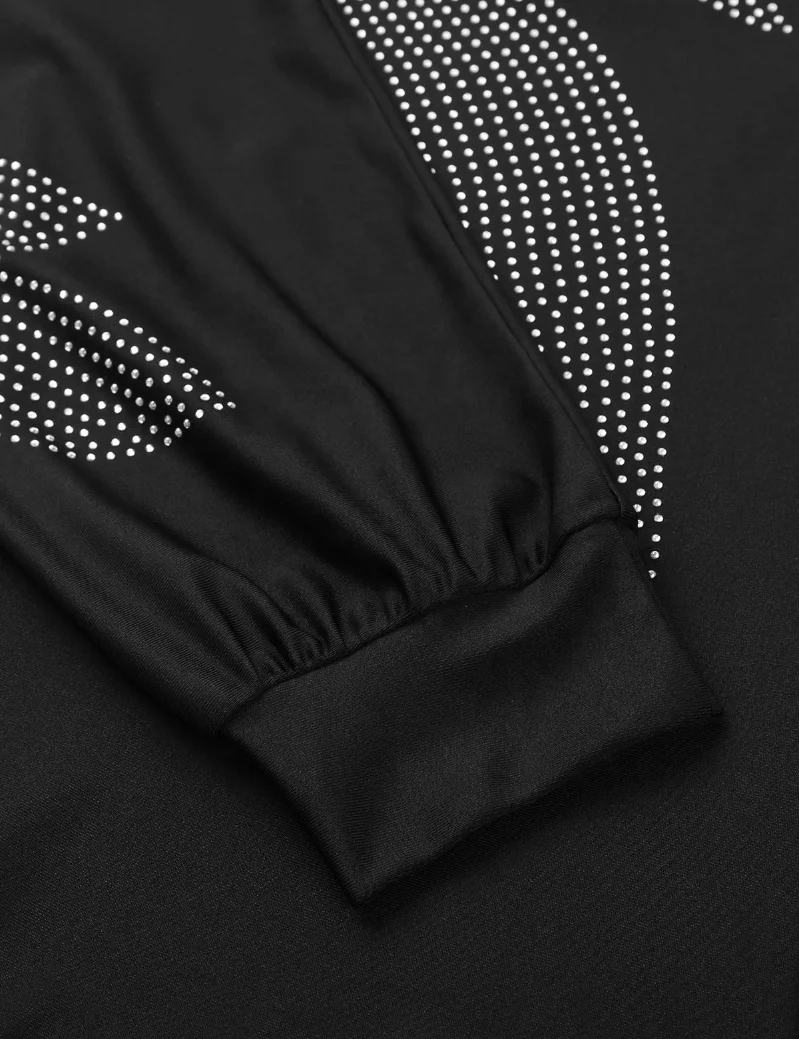 
Men Adults V-neck Side Shiny Rhinestones Long Sleeve Ballroom Latin Tango Rumba Dance Shirt Leotard Bodysuit Shirt Tops 