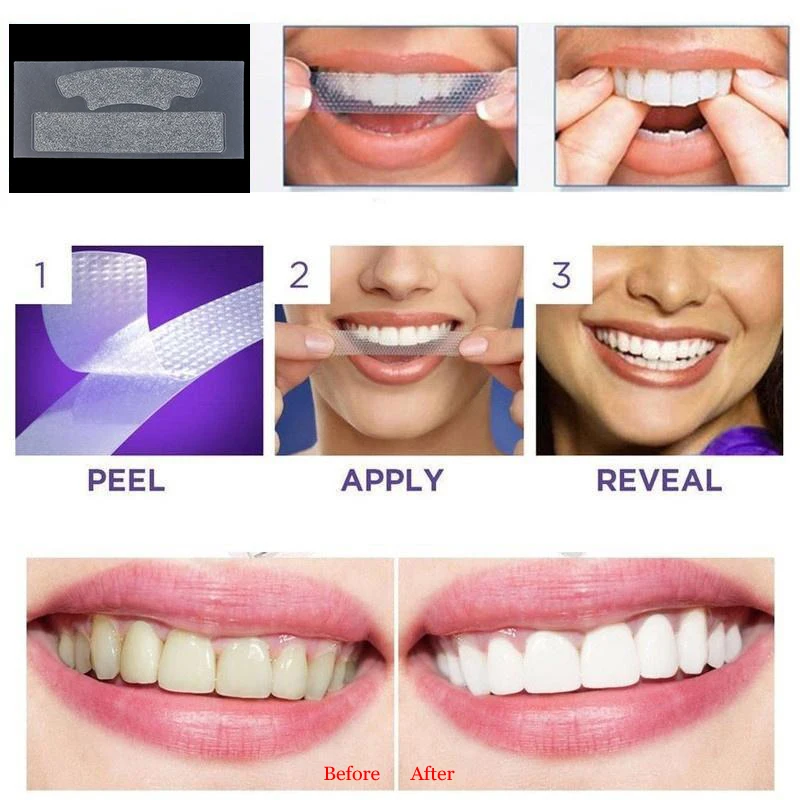 14Pcs/7Pair  White Gel Teeth Whitening Strips Oral Hygiene Teeth Strip blanchiment des dents Dental Bleaching Teeth Kit