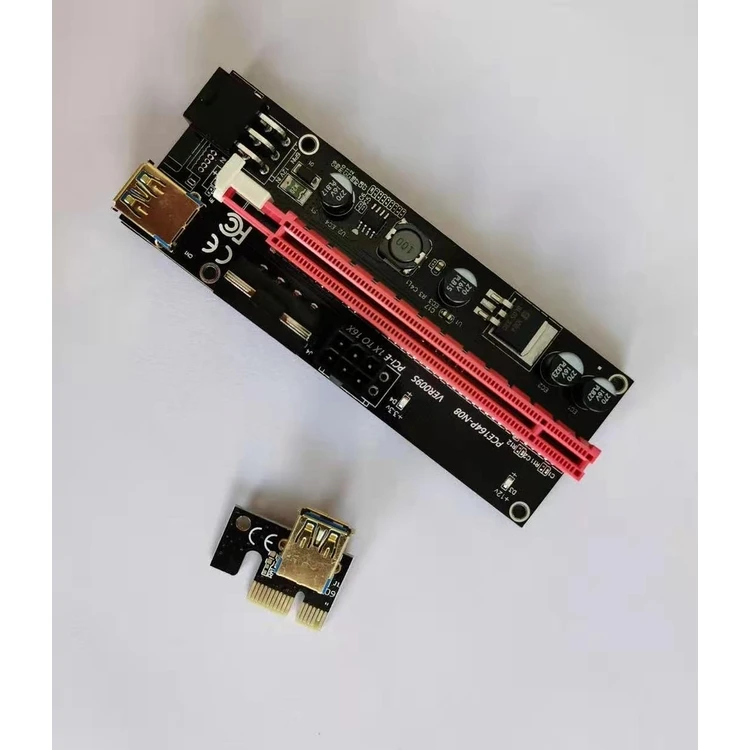 Горячая продажа PCI-E 1X до 16X светодио дный расширитель платы PCI Express адаптер USB 3 0 кабель питания GPU карта