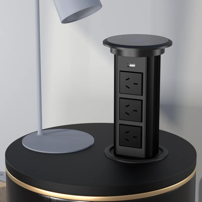 desk  top socket with wireless charging with music speaker for kithcen