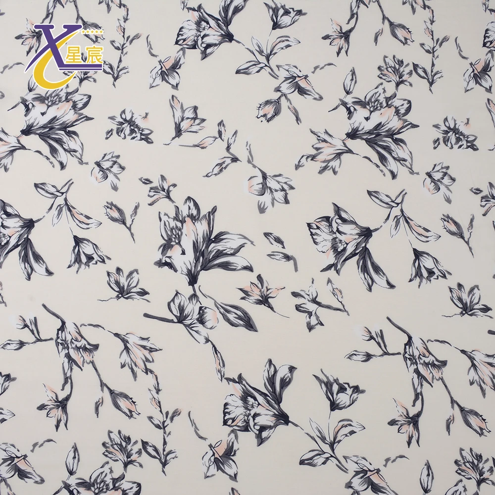 Xingchen Factory supply luxury chinese style print textile girl garment printing fabric for dresses now trending