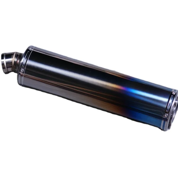 Round Shape Titanium Universal Motorcycle Exhaust Modified Muffler Pipe For most Motorcycles SC Exhaust
