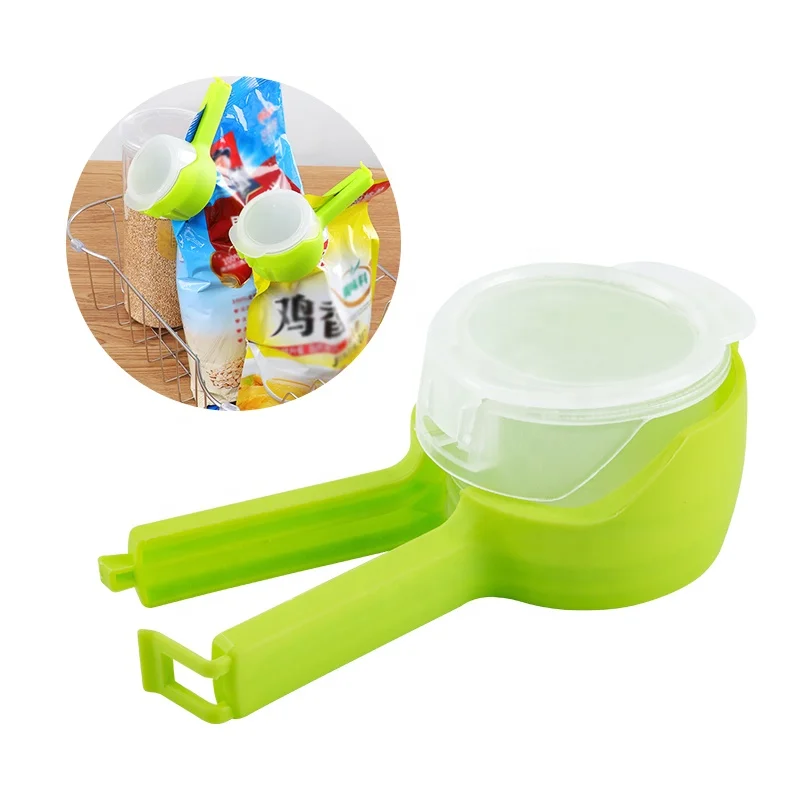 Kitchen Gadgets 2 in 1 Large Plastic Chip Clips Pour and Seal Food Snack Bag Clips Sealer